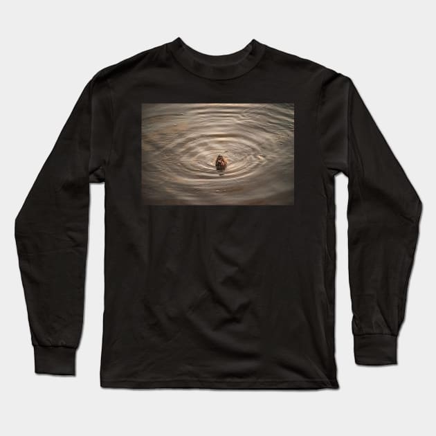 American River Otter 2 Long Sleeve T-Shirt by KensLensDesigns